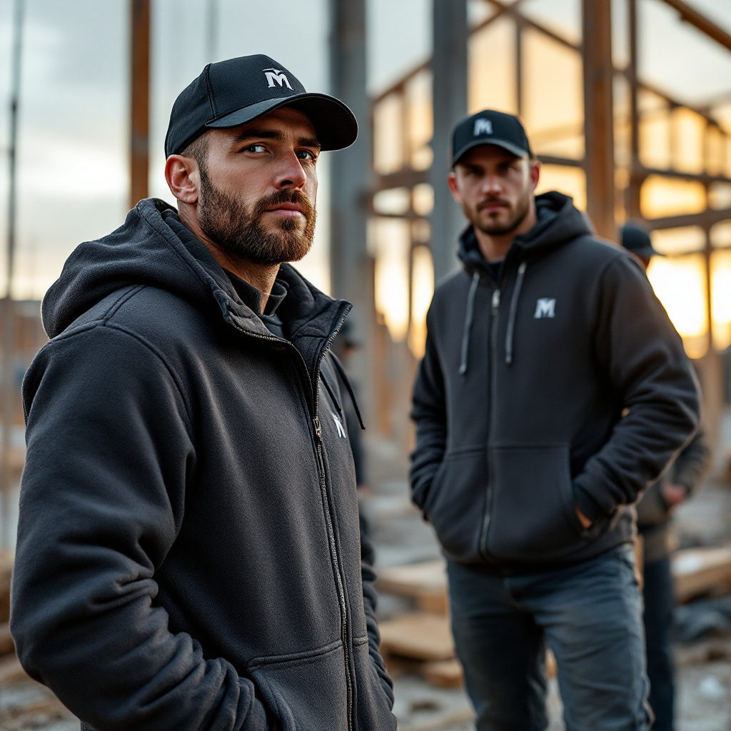 Construction team wearing custom AffirmGear apparel