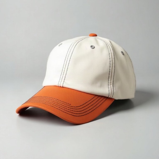 Ridgeline Climbing Co. chalk-white cap with a rust orange brim