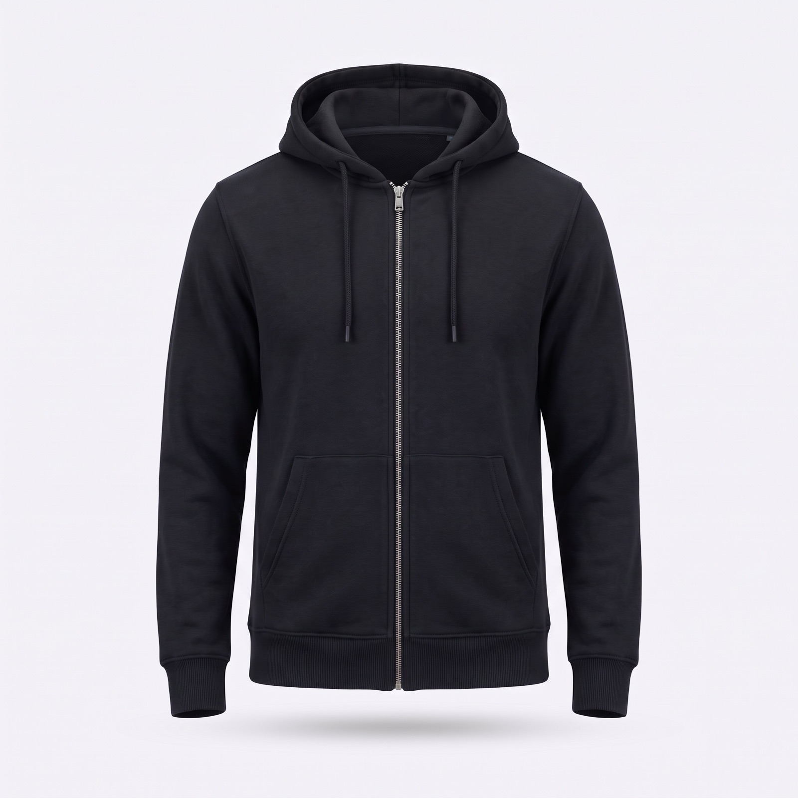 The Zip Hoodie, front view